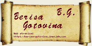 Beriša Gotovina vizit kartica